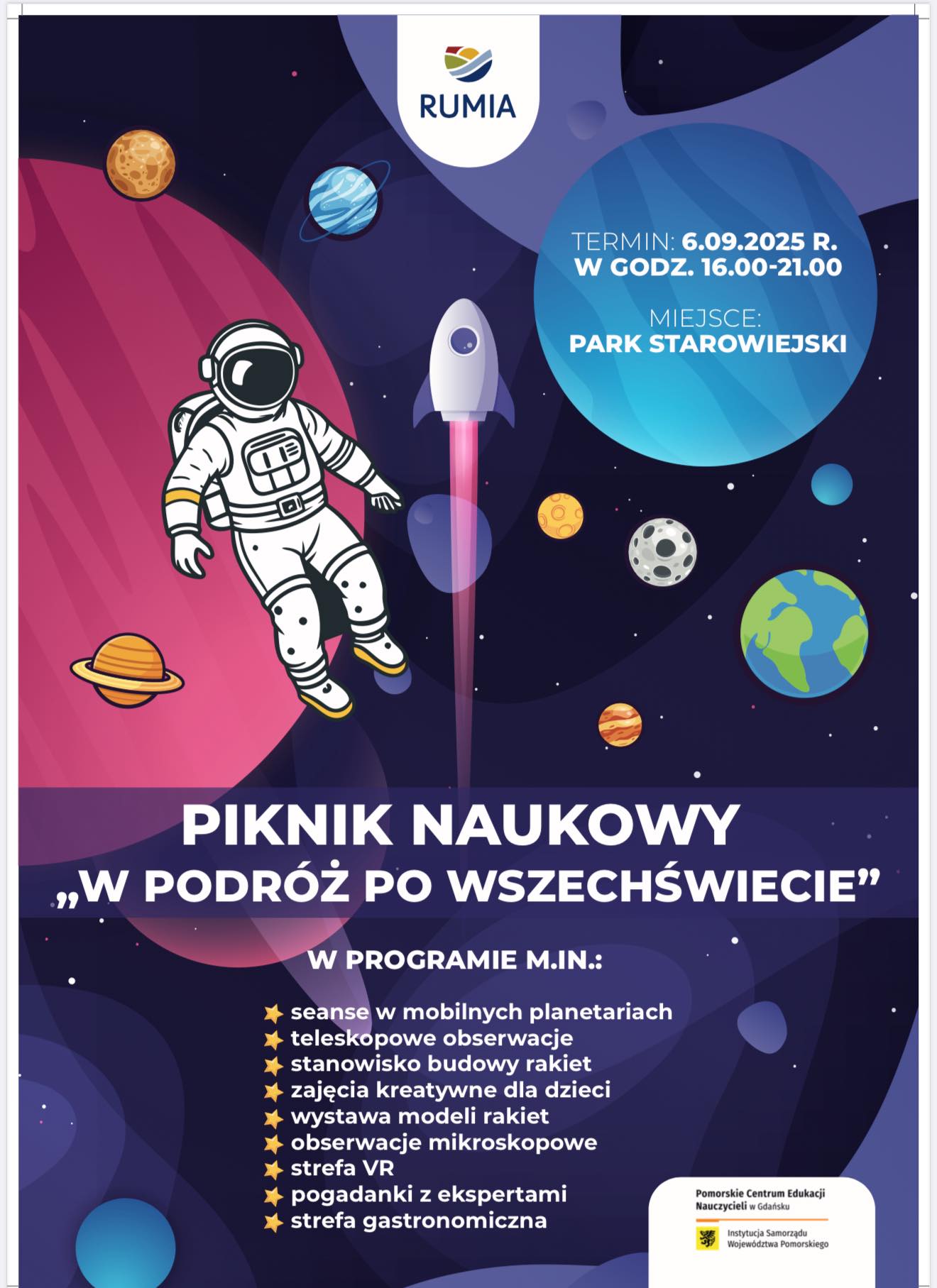 Piknik naukowy w Rumi „W podróż po wszechświecie”